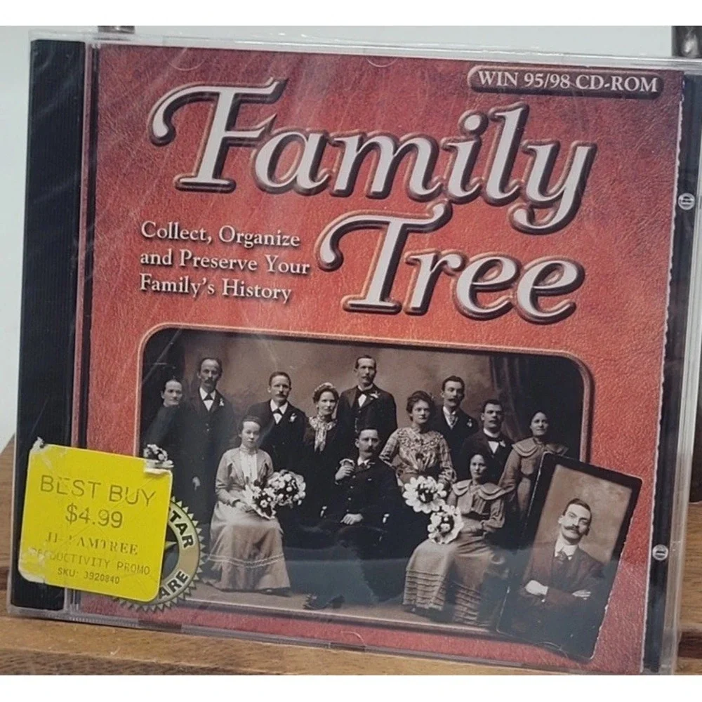 Vintage Family Tree Win 95/98 CD-ROM Factory Sealed New